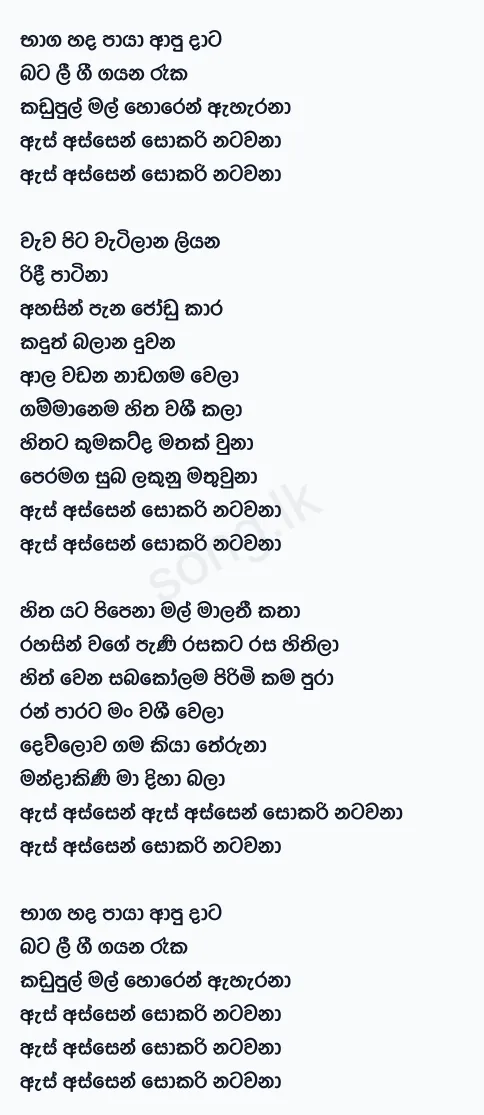 As Assen Sokari Natawana (Iskole Teledrama Song) - Nisal Sathsara Lyrics